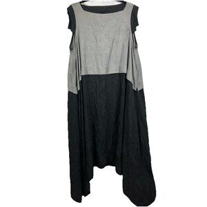 Os kedem sasson Crinkle Texture Shark Bite Point Dress Lagenlook